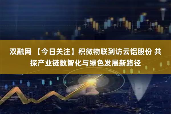 双融网 【今日关注】积微物联到访云铝股份 共探产业链数智化与绿色发展新路径