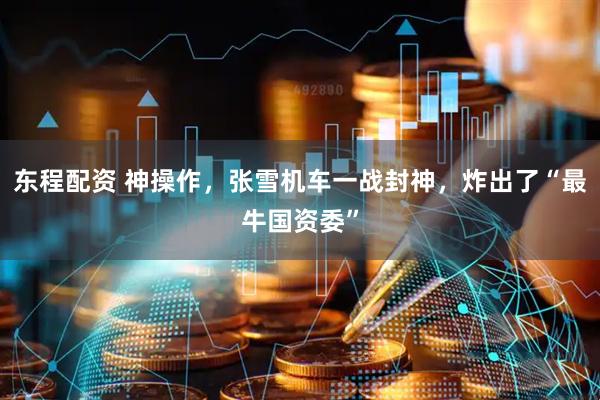 东程配资 神操作，张雪机车一战封神，炸出了“最牛国资委”