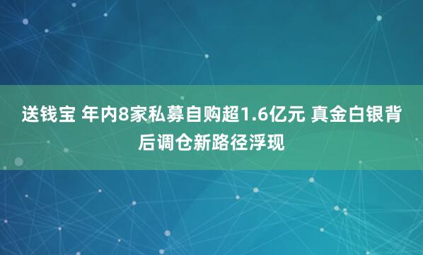 送钱宝 年内8家私募自购超1.6亿元 真金白银背后调仓新路径浮现