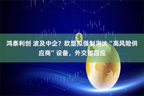鸿泰利创 波及中企？欧盟拟强制淘汰“高风险供应商”设备，外交部回应