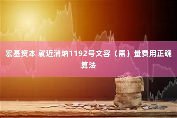 宏基资本 就近消纳1192号文容（需）量费用正确算法