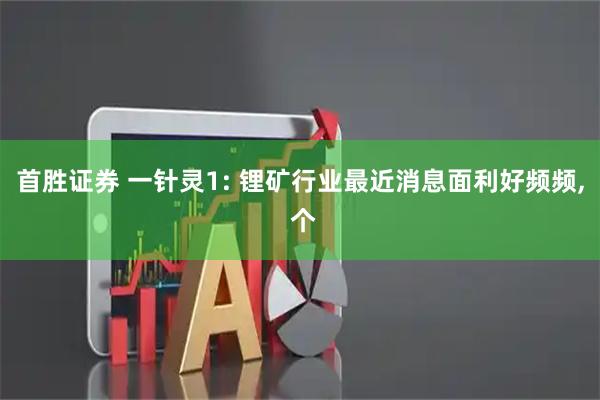 首胜证券 一针灵1: 锂矿行业最近消息面利好频频, 个